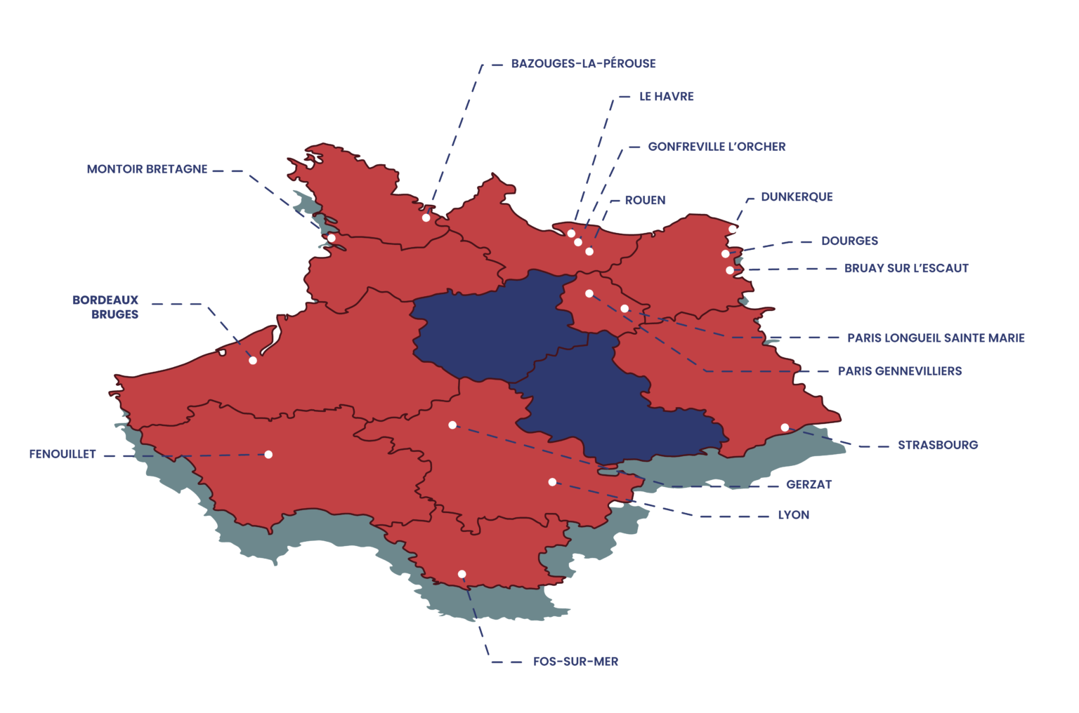 Nos ports maritimes partenaires